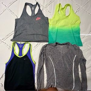 Lot of 4 workout tops